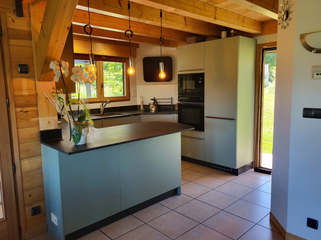 Cuisines Venidom Cuisine Verte Bois Realisation