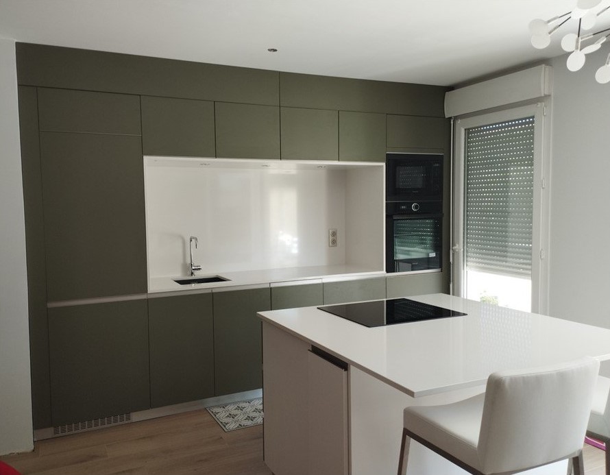 Venidom CUISINE BORDEAUX Cuisines Venidom Cuisine Verte Olive Realisation