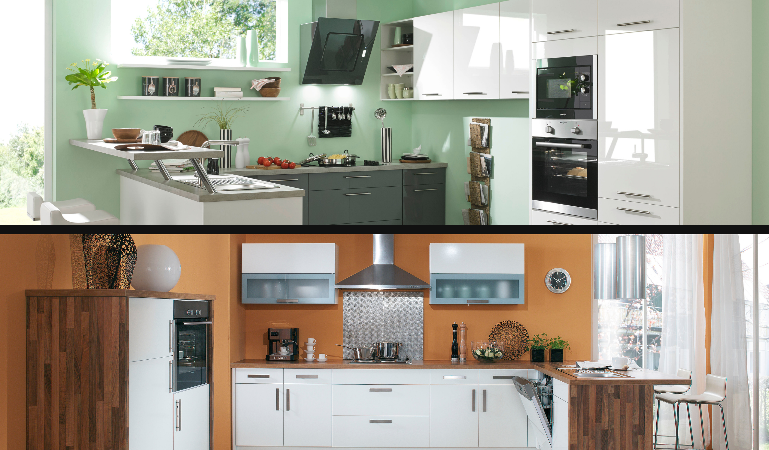 Cuisines Blanches Vert Orange Cuisines Blanches Vert Orange