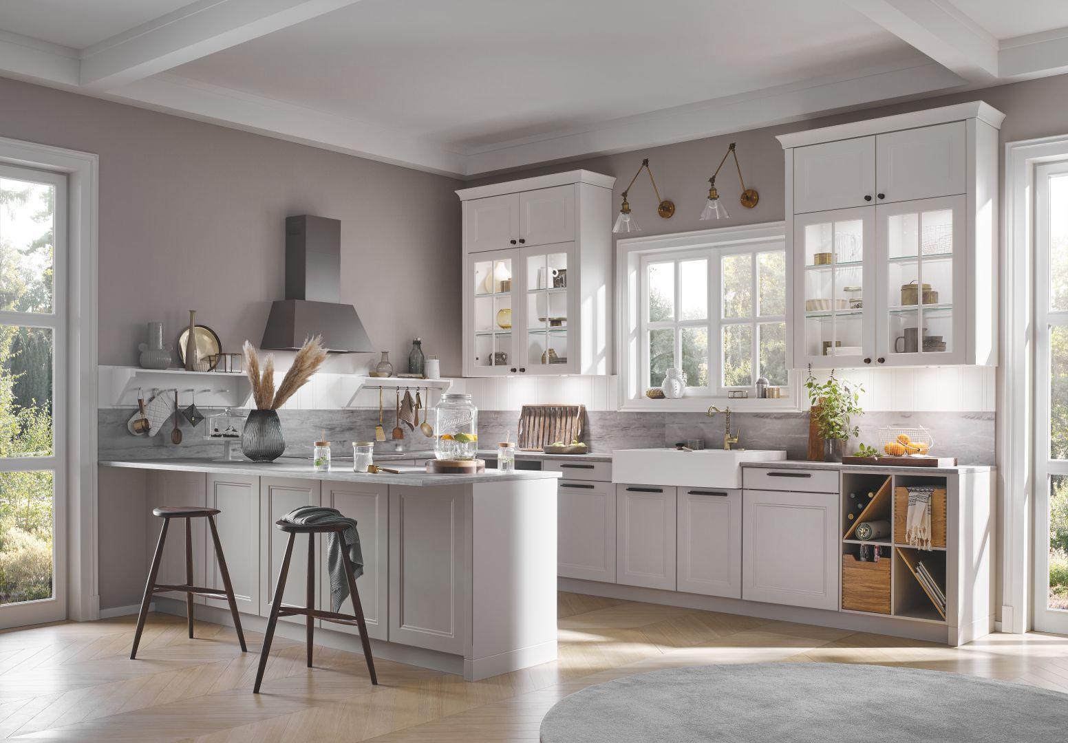 Cuisine blanche lumineuse Cuisine blanche lumineuse